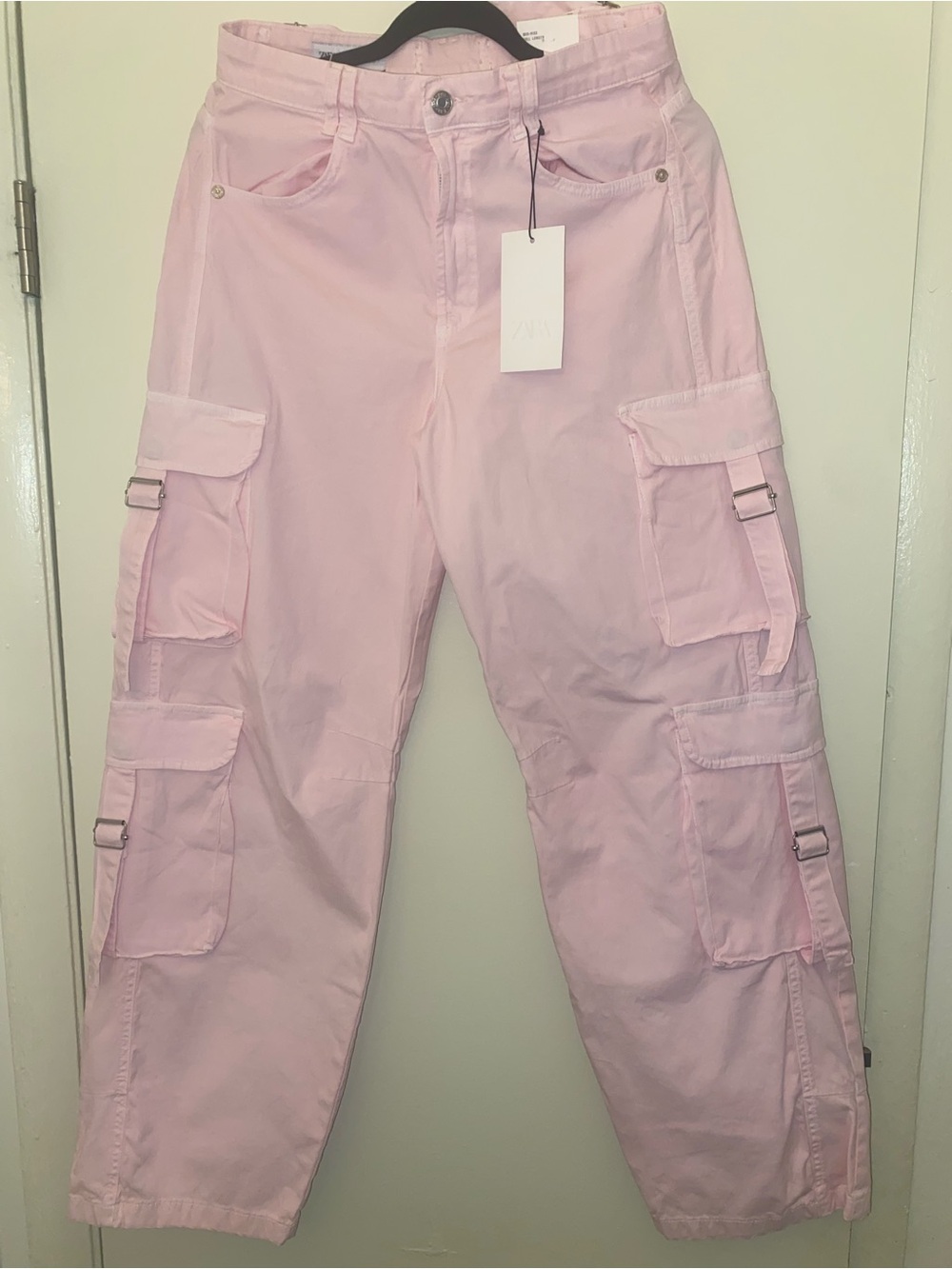 ZARA Pink Cargo Pants NWT Size 6 Y2K Utility